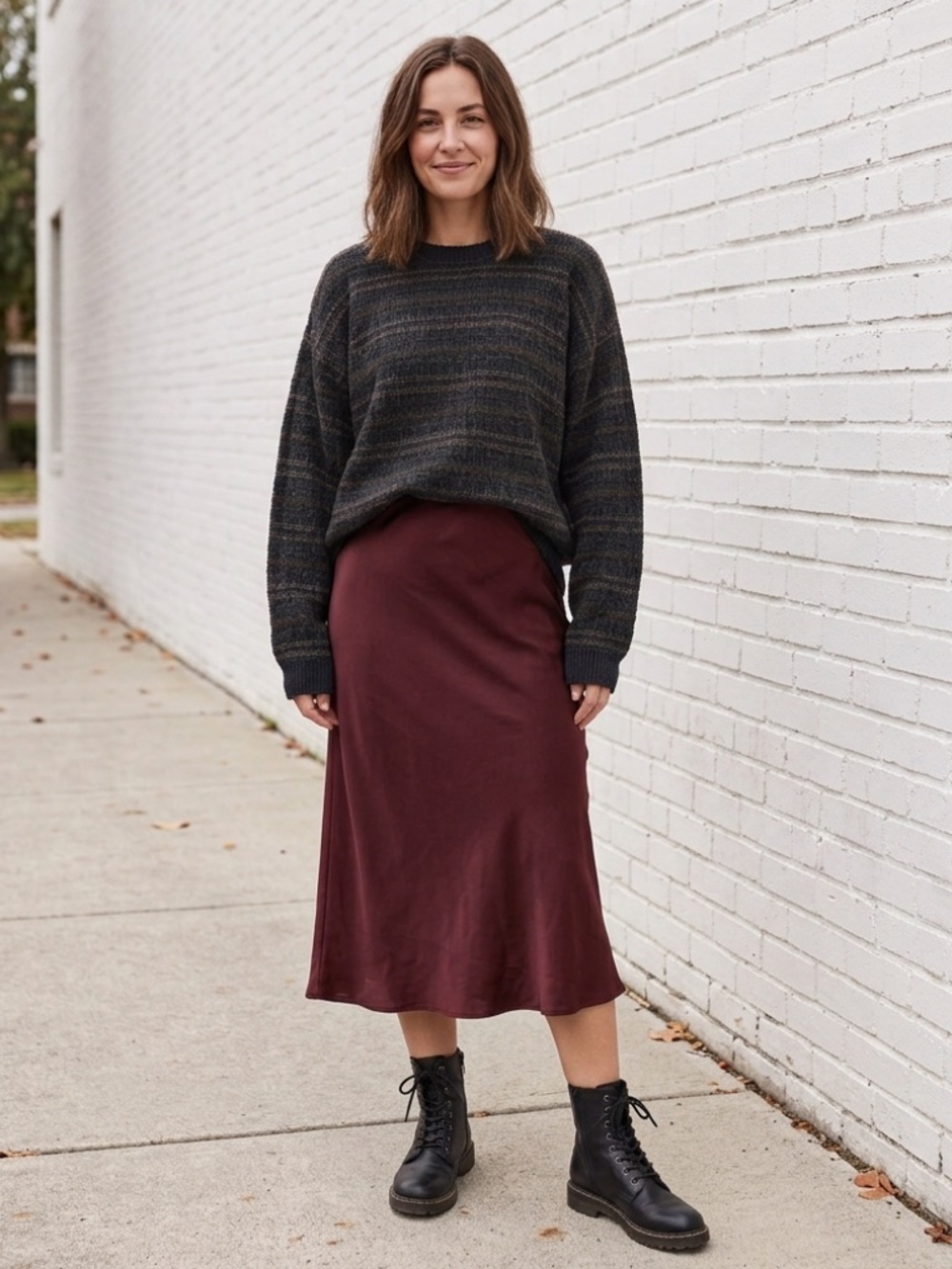Vtg 90s Oversized Knit Sweater Made in Canada - Eclectic Grandpa Slouchy Grunge